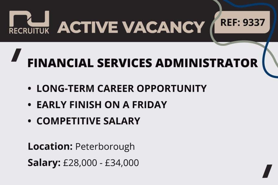 Financial Services Administrator,  Peterborough